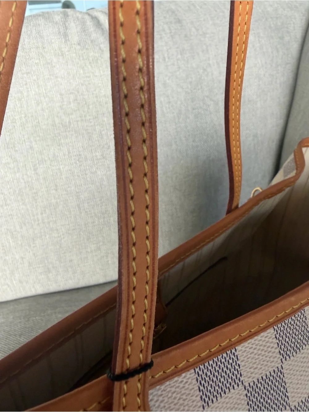 Authentic Preowned Louis Vuitton Damier Azur Neverfull MM Canvas Tote Handbag
